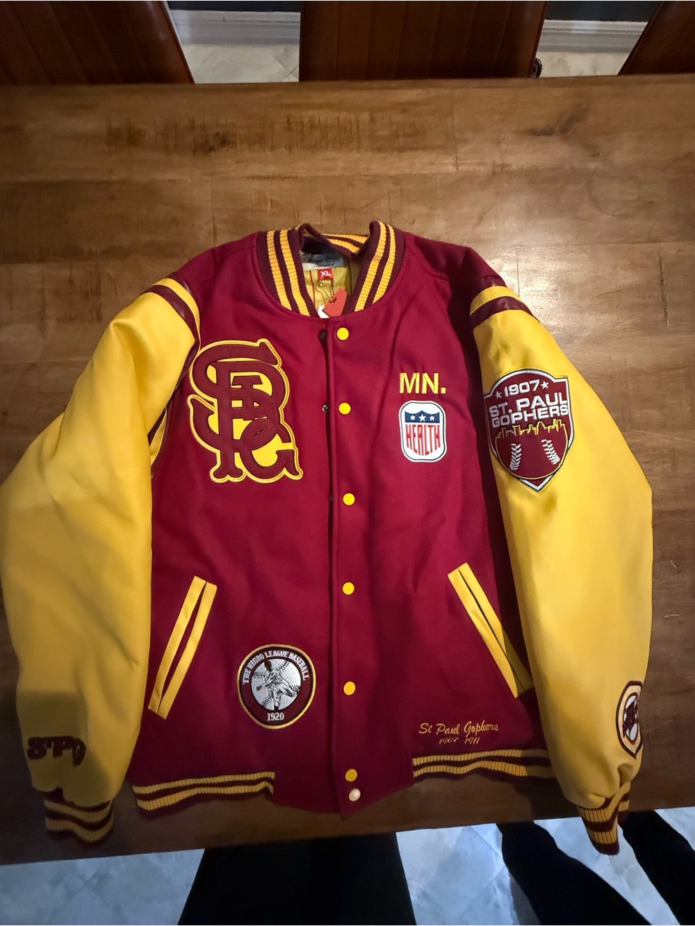 St. Paul Gophers Maroon & Gold Letterman Jacket